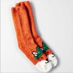 New American Eagle Women’s Fuzzy Crew Socks - Fox